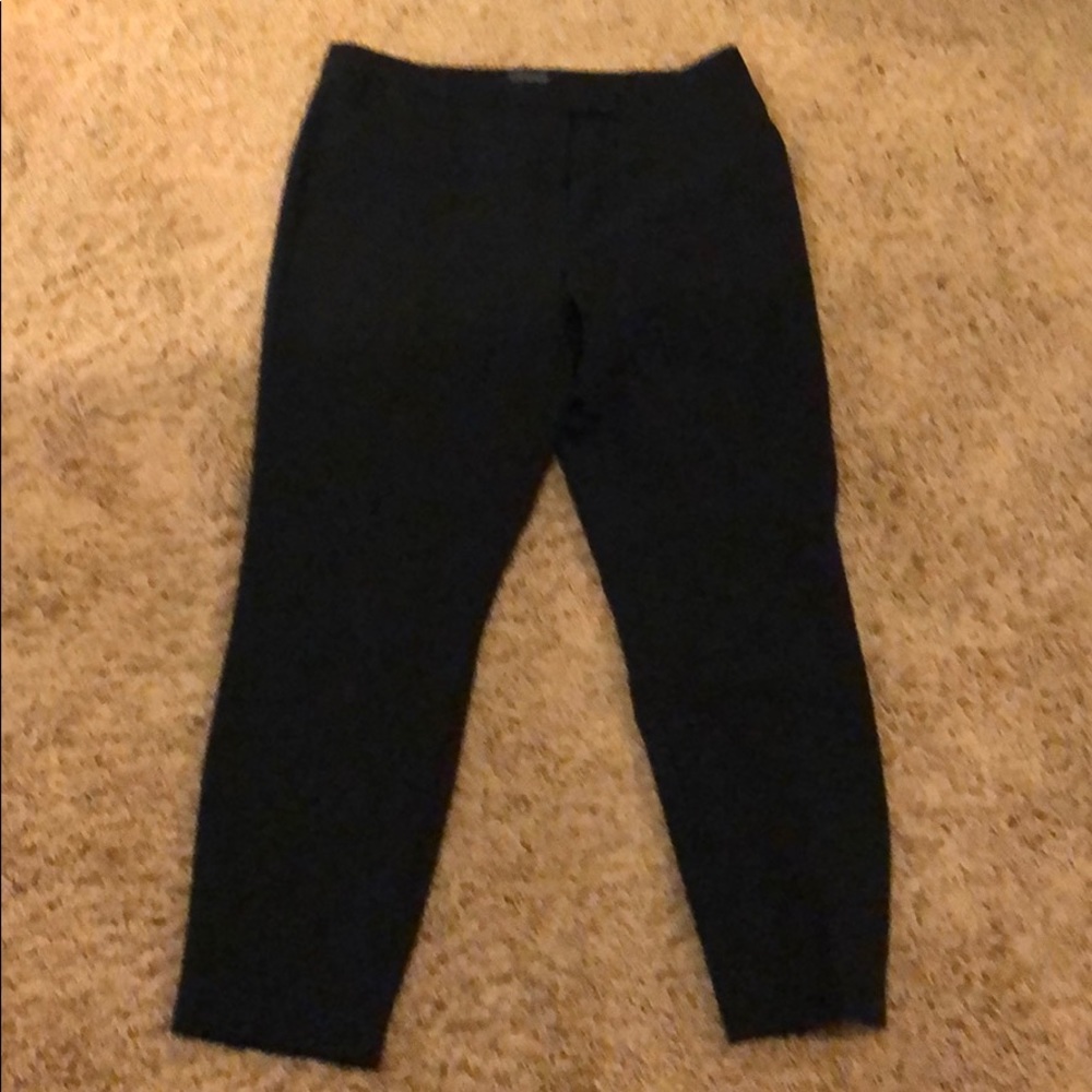 Black Topshop cropped trousers